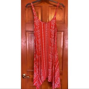 Torrid Plus Size Red Floral Handkerchief Drew 2X